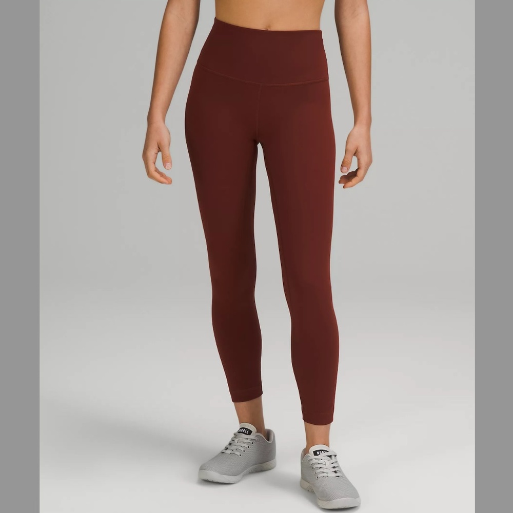 Lululemon Wunder Under High-Rise Leggings in Red Merlot (Size 4, 28")